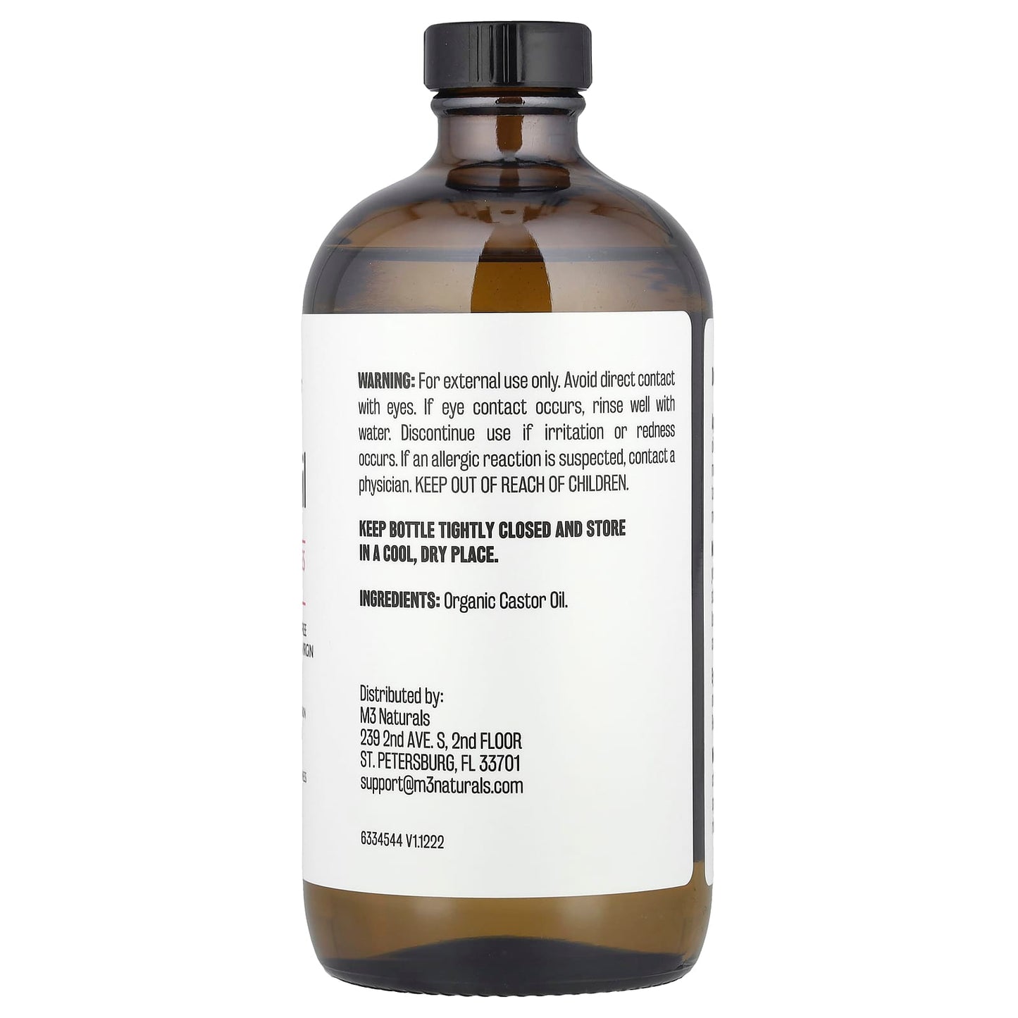 M3 Naturals, Castor Oil + Body Wrap Kit, 16.9 fl oz (500 ml) - Image 2