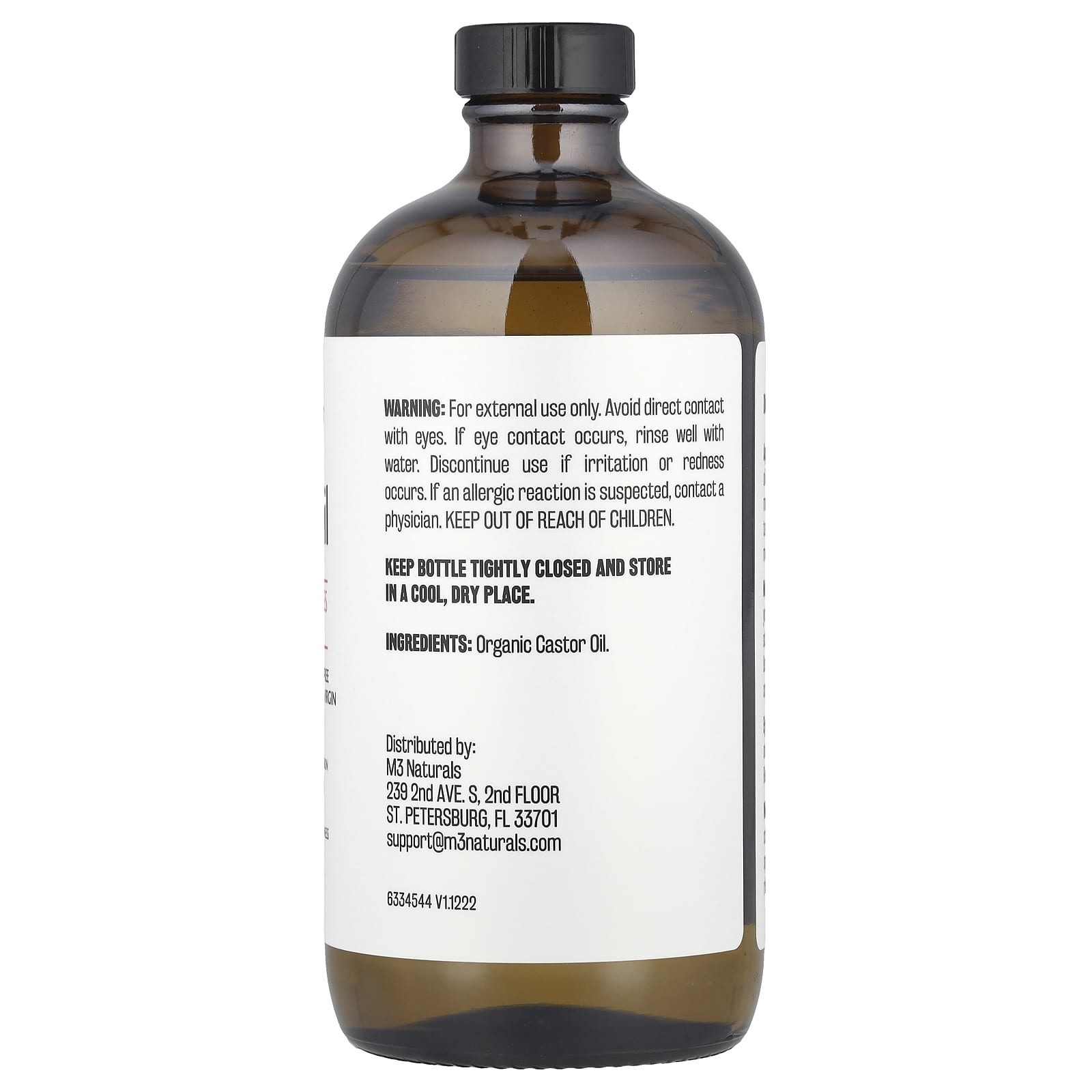M3 Naturals, Castor Oil + Body Wrap Kit, 16.9 fl oz (500 ml) - Image 2