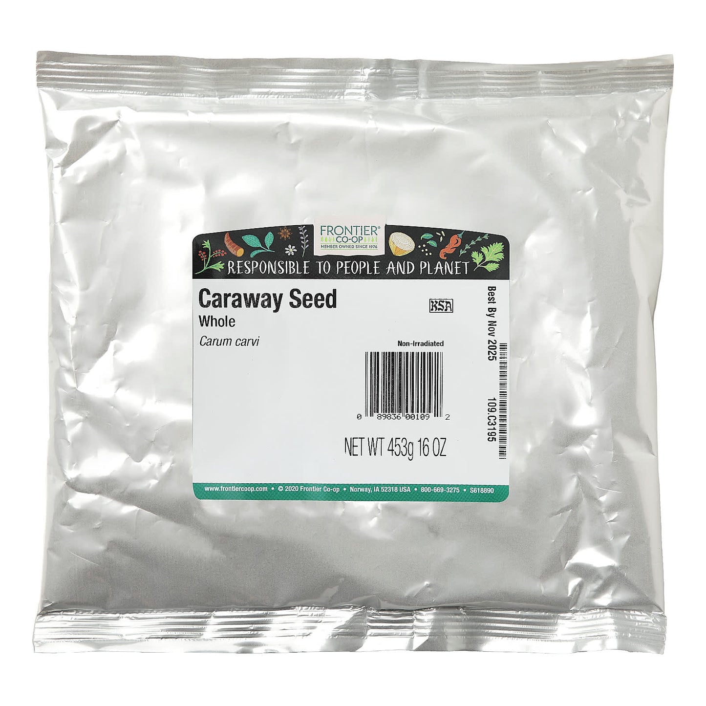 Whole Caraway Seeds, 100% Kosher & Non-Irradiated, 16 oz - Image 2