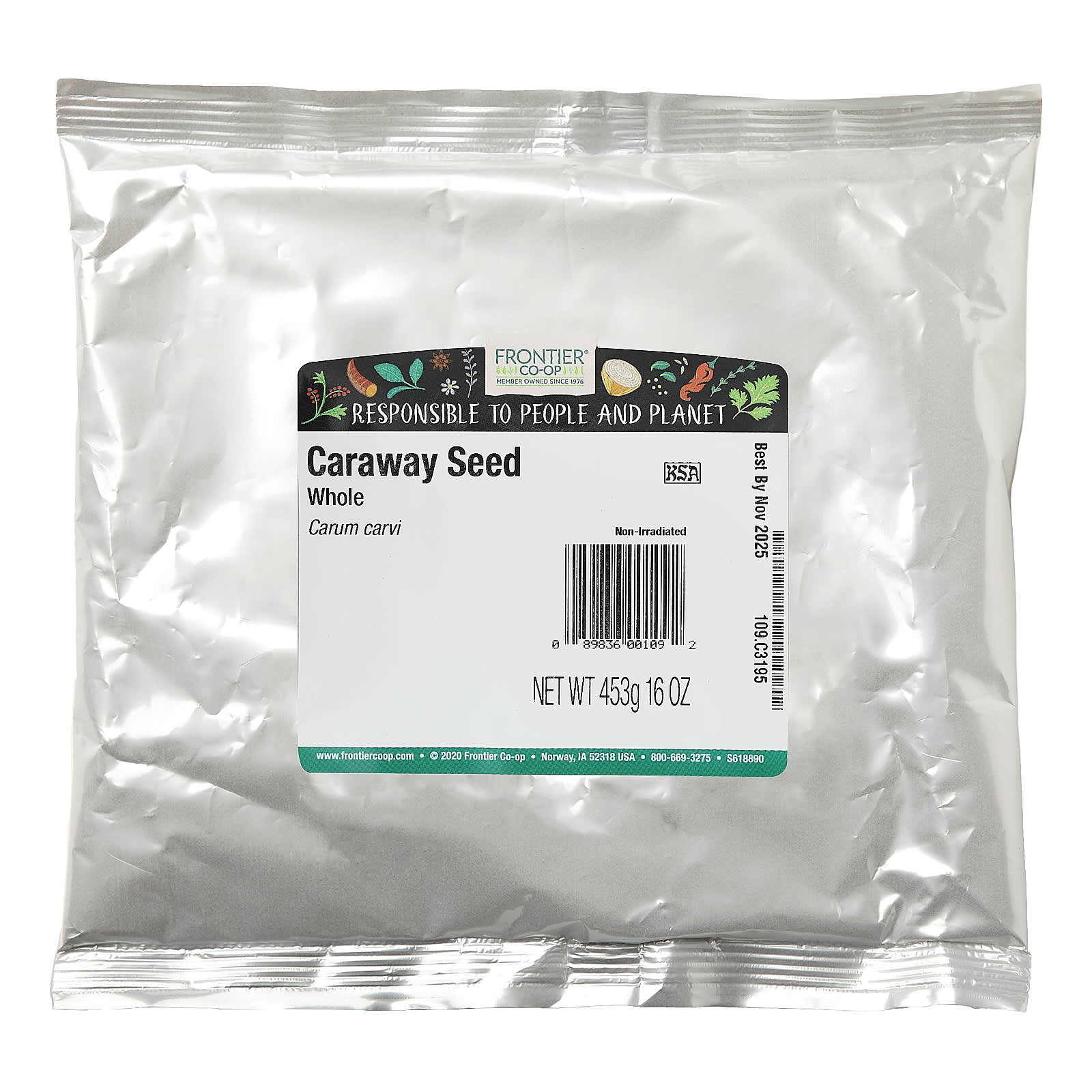 Whole Caraway Seeds, 100% Kosher & Non-Irradiated, 16 oz - Image 2
