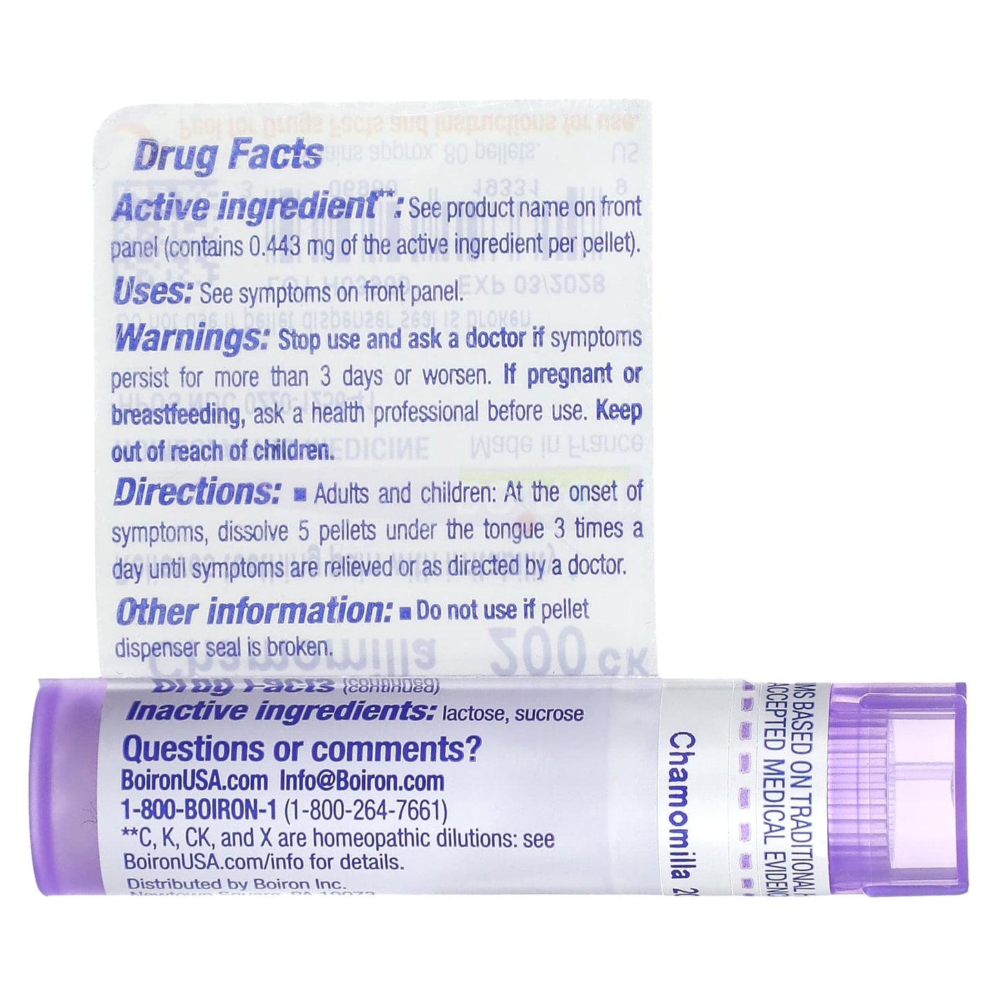 Relieve Teething Pain with Boiron Chamomilla Homeopathic Medicine, 200CK, 80 Pellets - Image 2