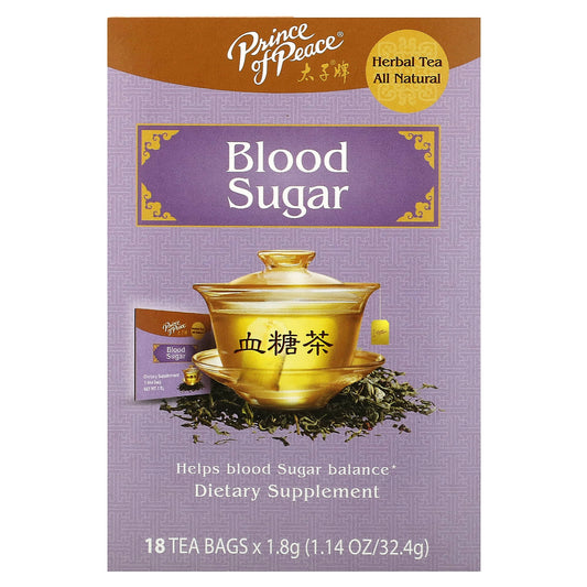 Prince of Peace, Herbal Tea, Blood Sugar, 18 Tea Bags, 1.14 oz (32.4 g) - Image 1