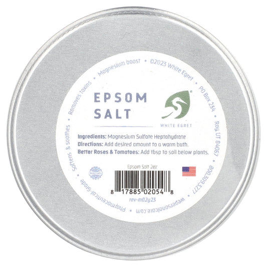 White Egret, Epsom Salt, 2 oz - Image 1