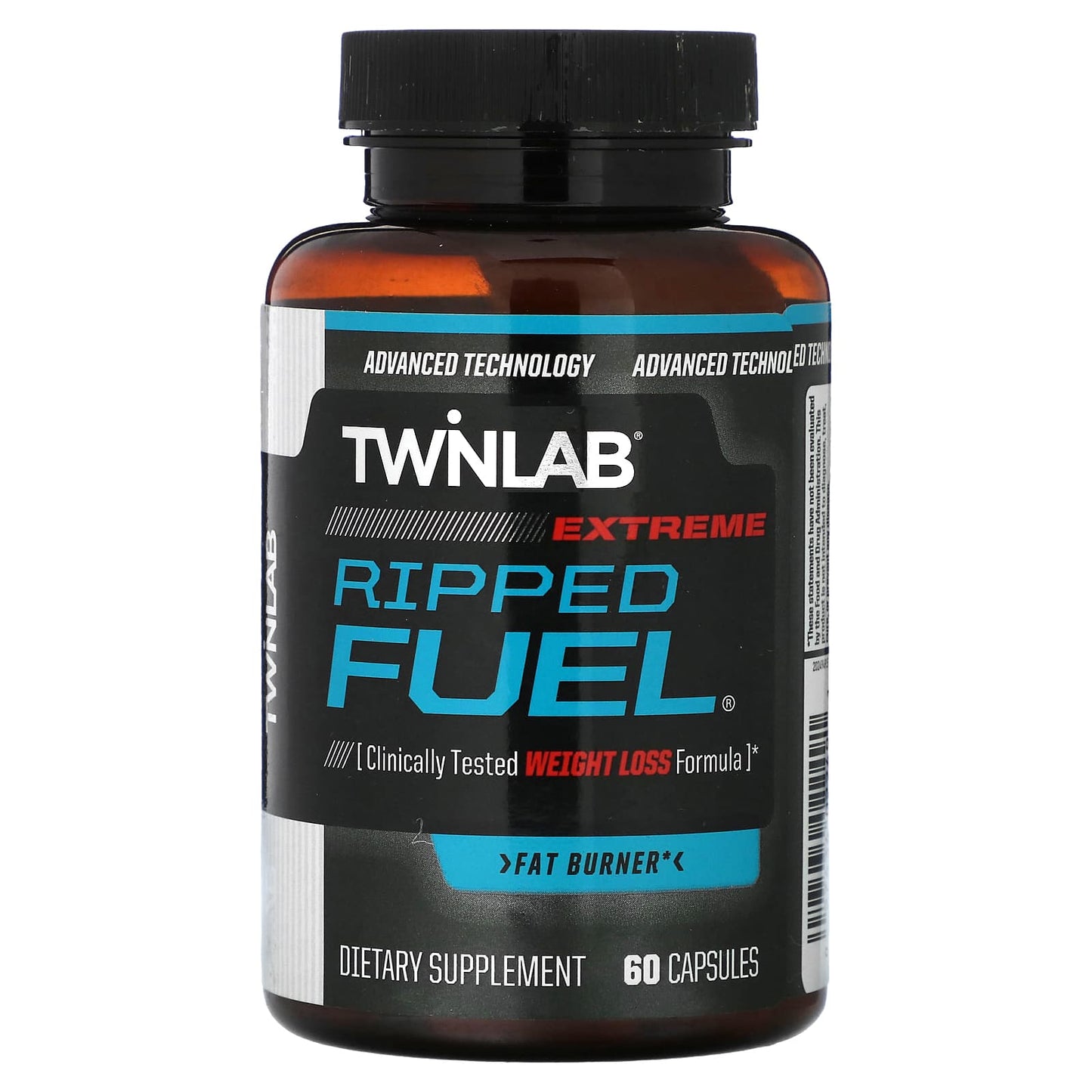 Twinlab, Ripped Fuel Extreme, Fat Burner, 60 Capsules - Image 1