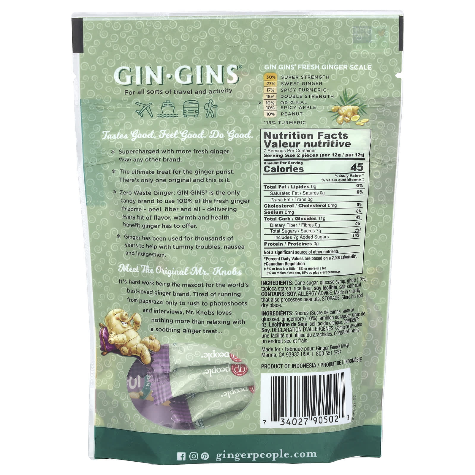 The Ginger People, Gin Gins®, Ginger Chews, Original , 3 oz (84 g) - Image 2