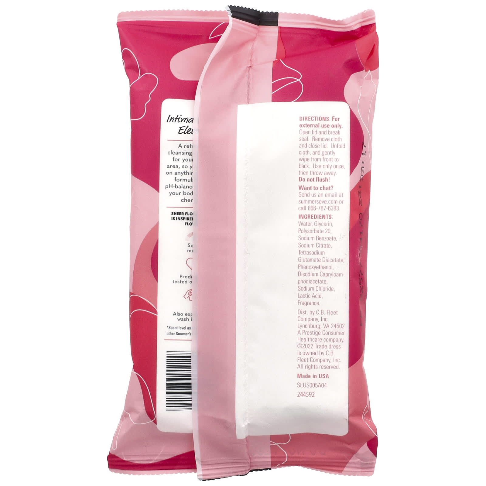 Summer's Eve, 5 in 1 Daily Refreshing Cloths, Sheer Floral®, 32 Cloths - Image 2