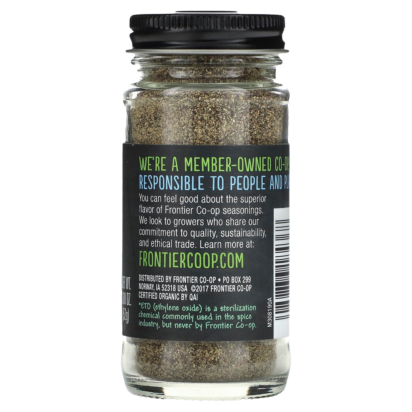 Organic Black Pepper Fine Grind by Frontier Co-op, 1.80 oz (52 g) - Image 2