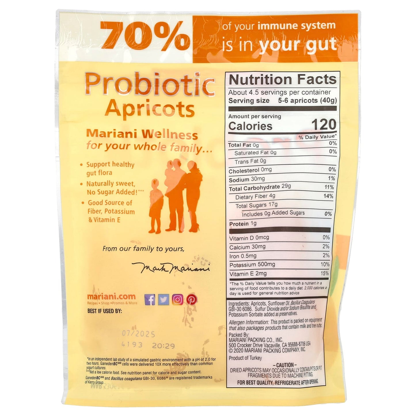 Mariani, Probiotic Apricots, 6 oz (170 g) - Image 2