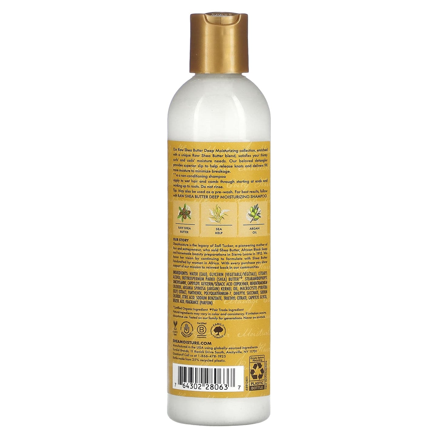 SheaMoisture, Raw Shea Butter, Deep Moisturizer Detangler, 8 fl oz (237 ml) - Image 2
