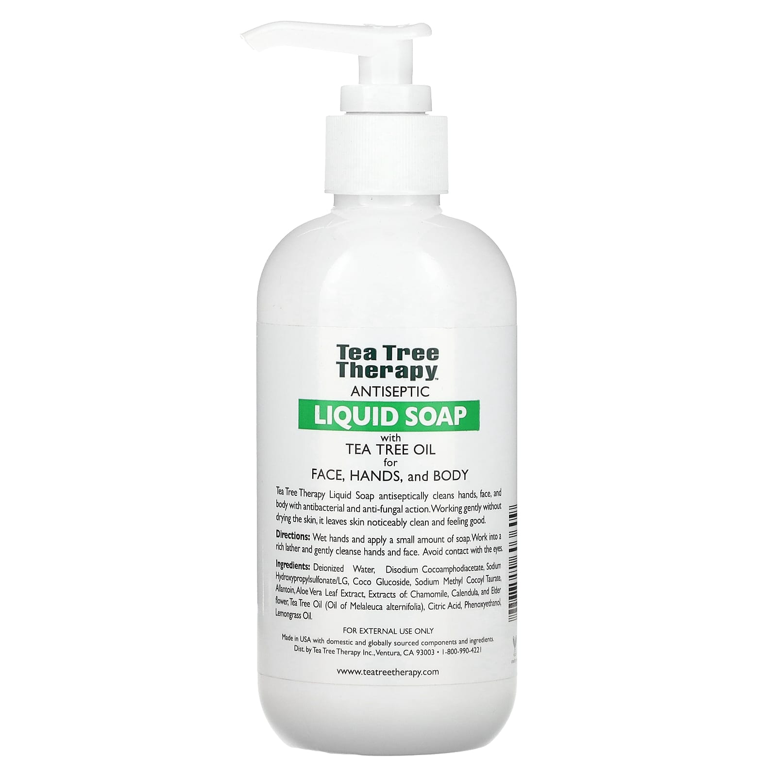 Tea Tree Therapy, Antiseptic Liquid Soap, With Tea Tree Oil, 8 fl oz (236 ml) - Image 2
