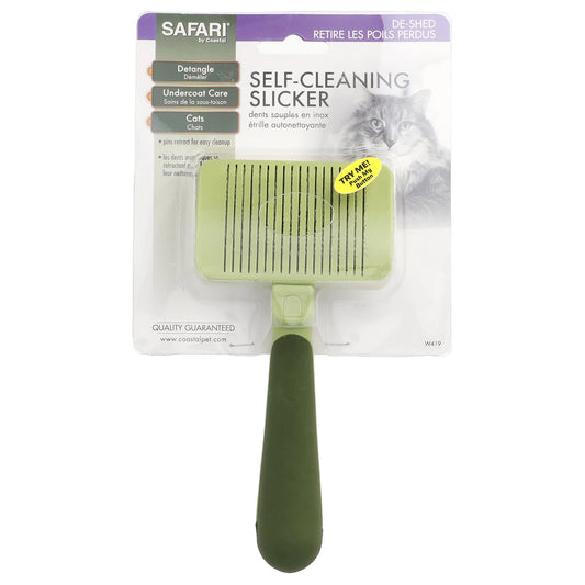 Safari, Self-Cleaning Slicker Brush for Cats, 1 Slicker Brush - Image 1