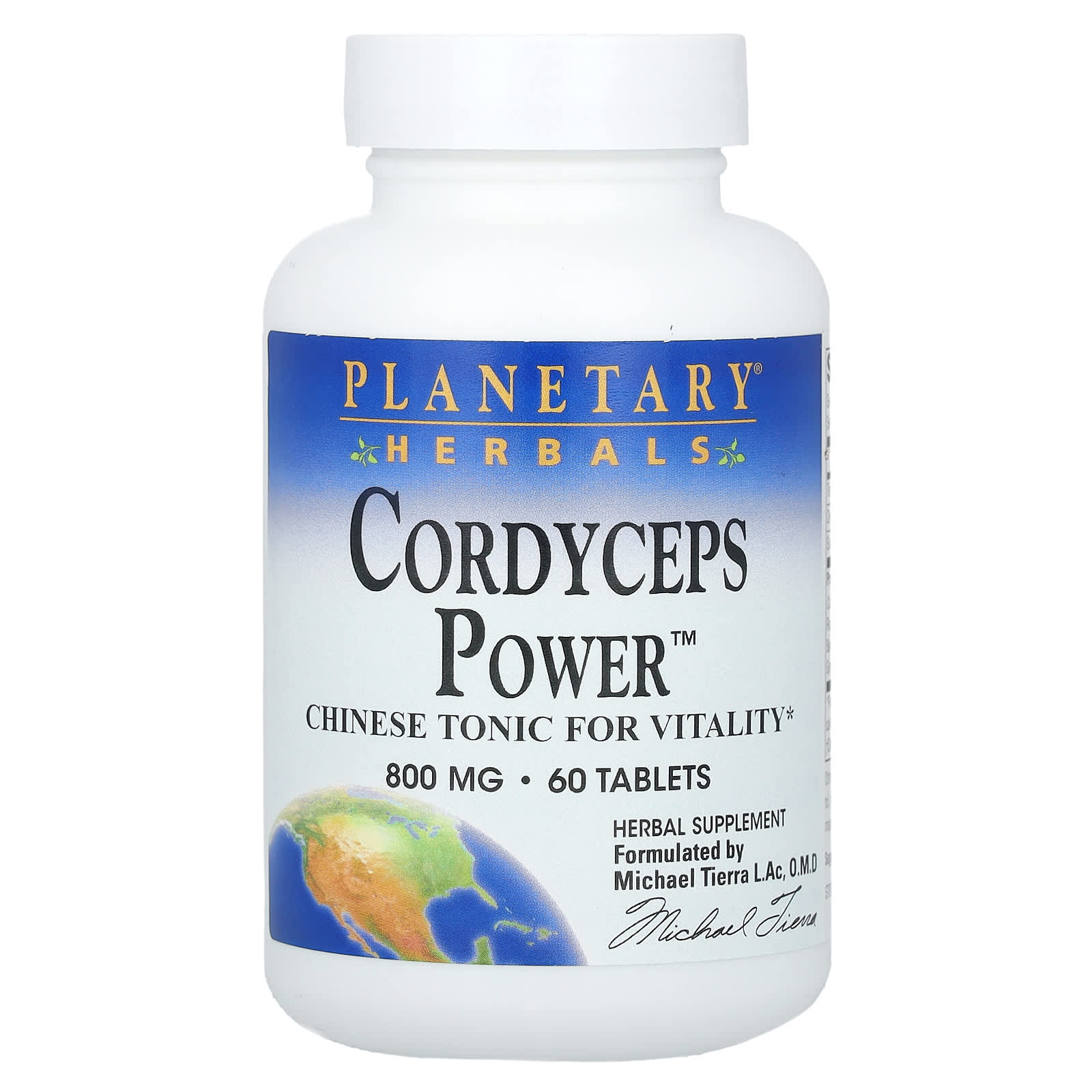 Planetary Herbals, Cordyceps Power, 60 Tablets (400 mg per Tablet) - Image 1