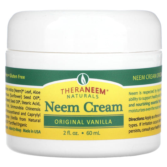 Organix South, TheraNeem Naturals, Neem Cream, Original Vanilla, 2 fl oz (60 ml) - Image 1