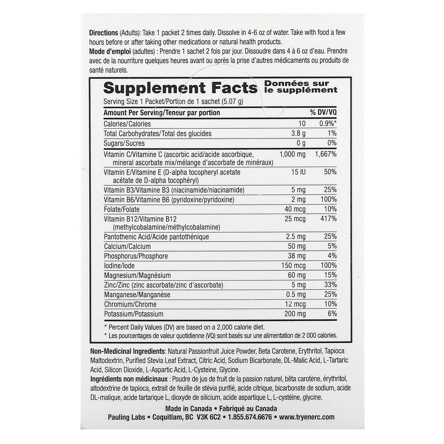 Ener-C Sugar-Free Multivitamin Drink Mix | 1,000mg Vitamin C, 30 Packets - Image 2
