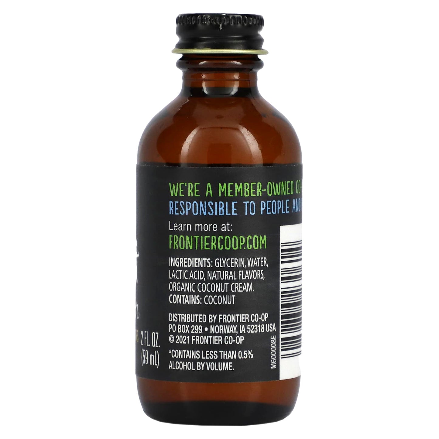 Frontier Co-op Coconut Flavor Non-Alcoholic Liquid Extract 2 fl oz - Image 2