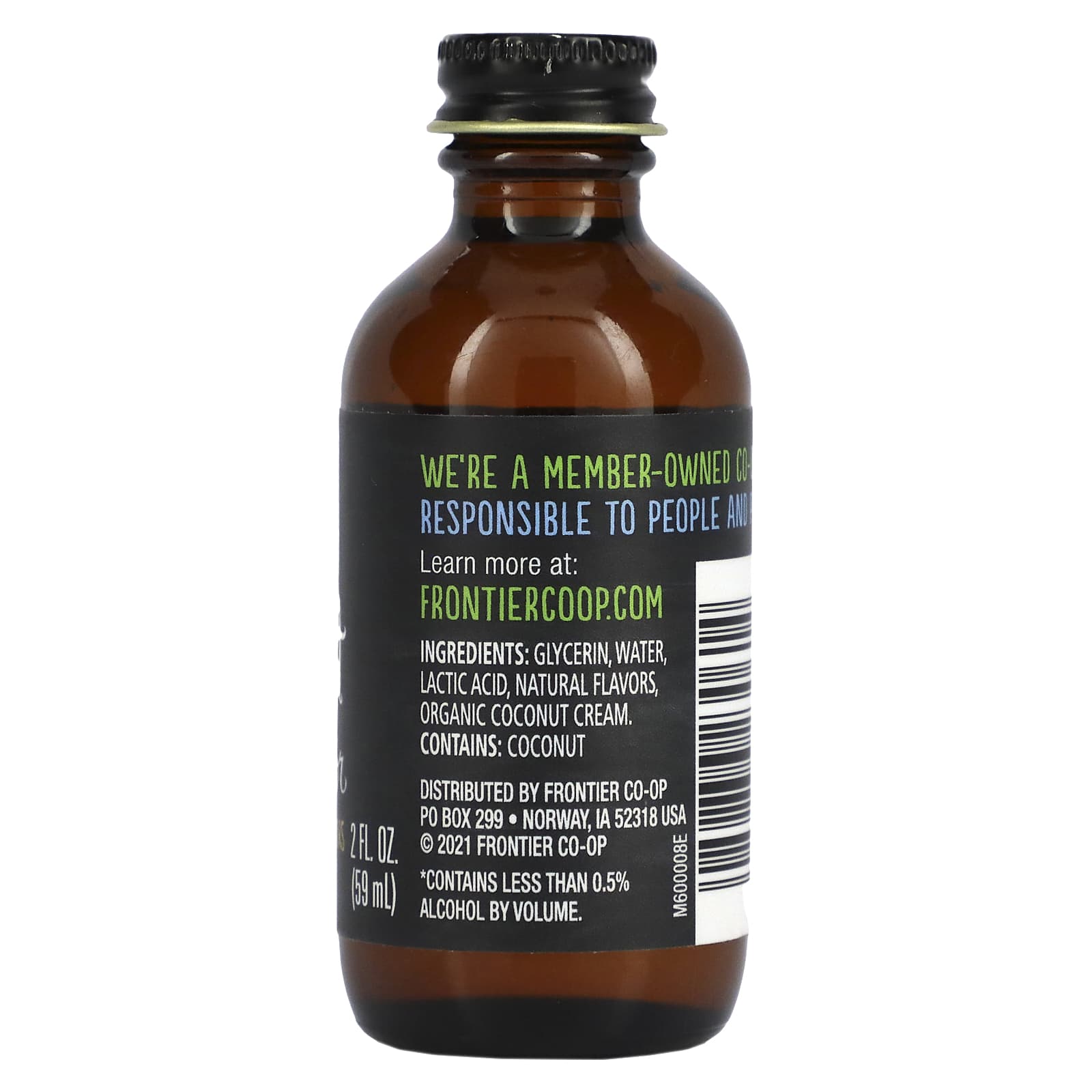 Frontier Co-op Coconut Flavor Non-Alcoholic Liquid Extract 2 fl oz - Image 2