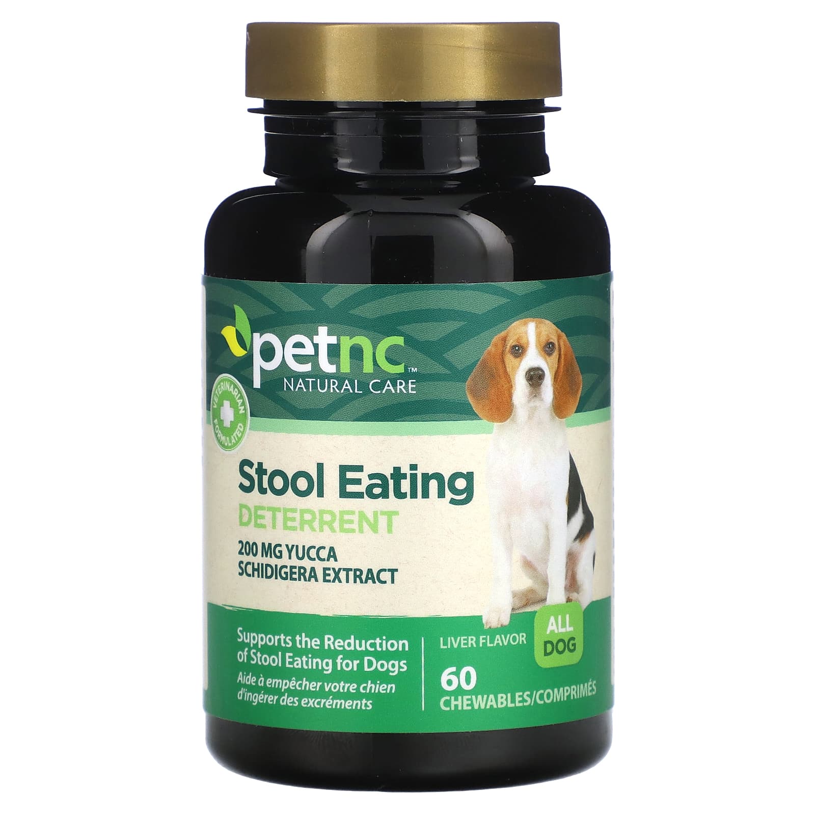 petnc NATURAL CARE, Stool Eating Deterrent, All Dog, Liver, 60 Chewables - Image 1
