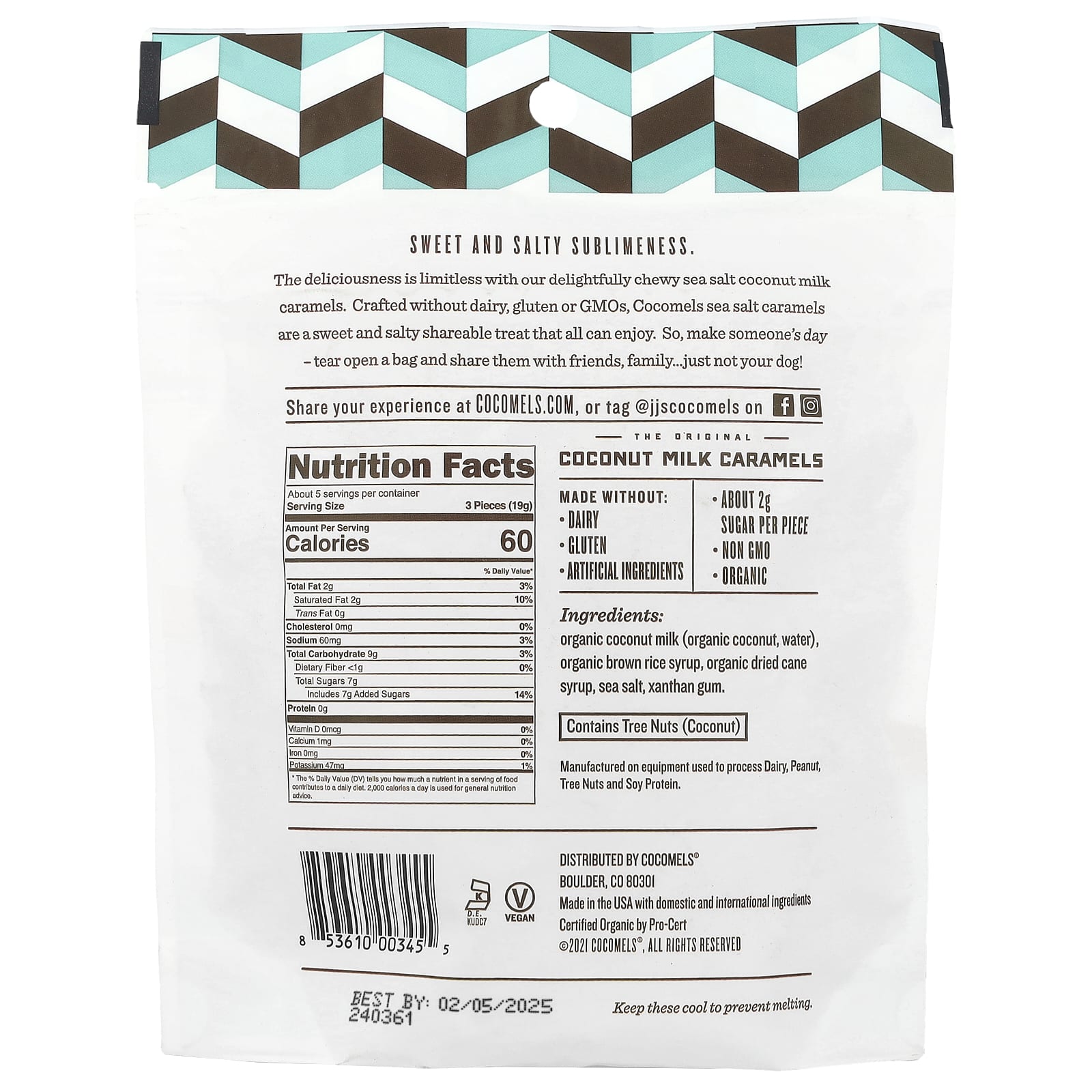 Delicious Coconut Milk Caramels with Sea Salt by Cocomels - 3.5 oz - Image 2