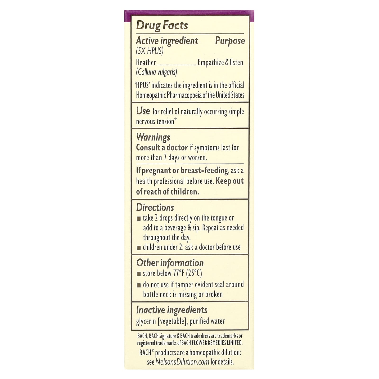 Bach Original Flower Remedies - Heather for Emotional Balance - Image 2