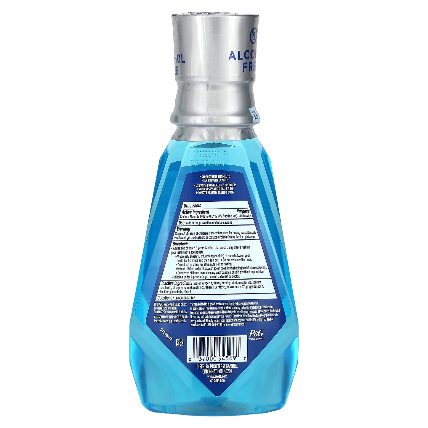 Crest Pro Health Advanced Multi-Protection Anticavity Mouthwash, Alcohol Free, 16.9 fl oz - Image 2