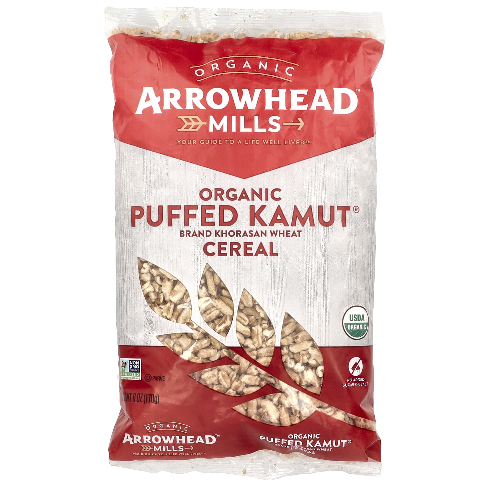 Organic Puffed Kamut Cereal by Arrowhead Mills, 6 oz, Non-GMO - Image 1