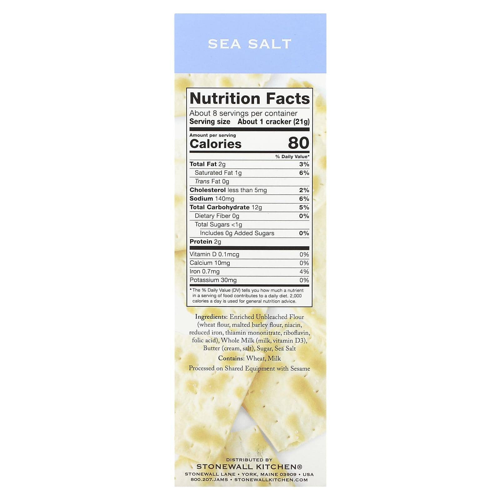 Stonewall Kitchen, Sea Salt Flatbread Crisps, 5.9 oz (167 g) - Image 2
