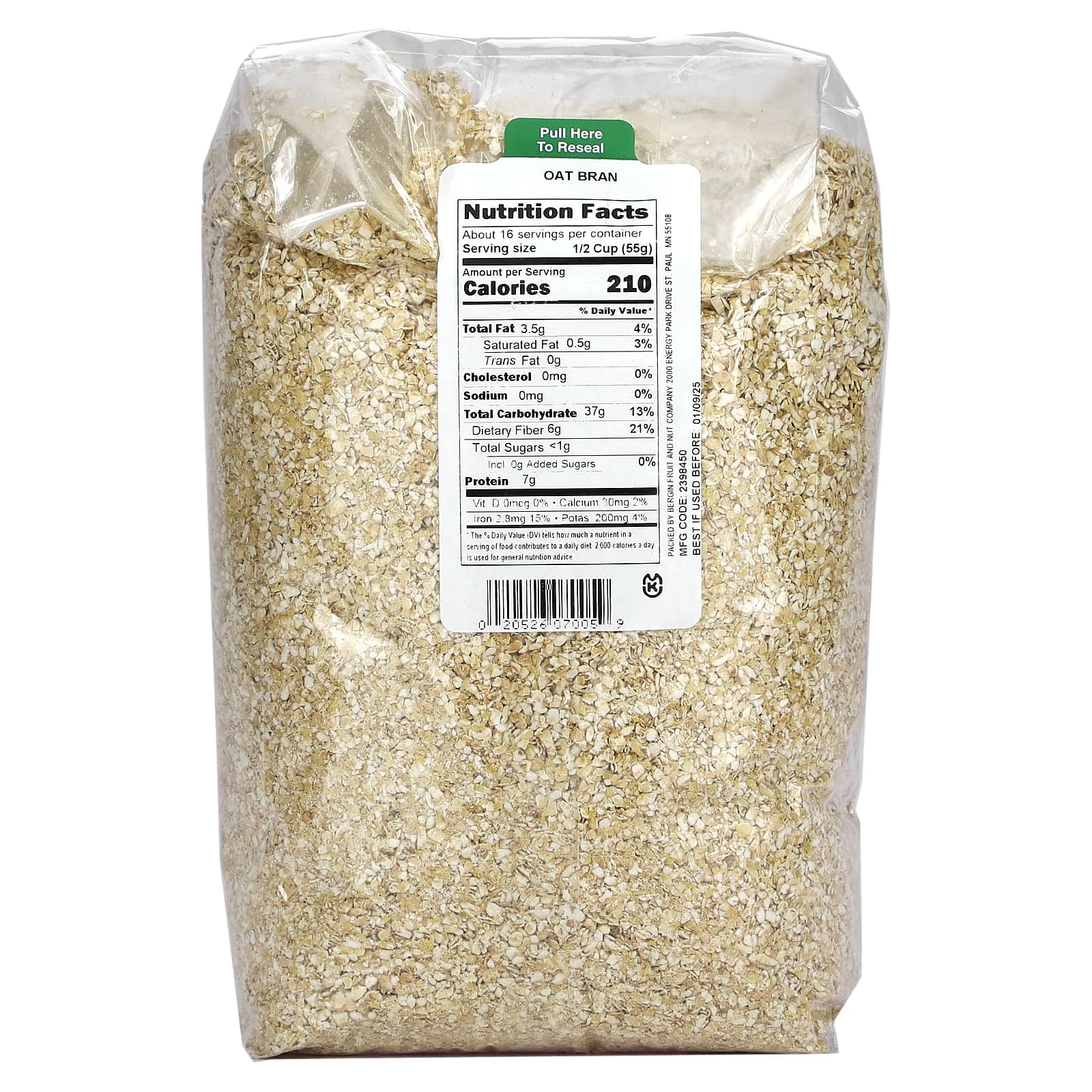 Oat Bran by Bergin Fruit and Nut Company - 32 oz (907g) - Image 2
