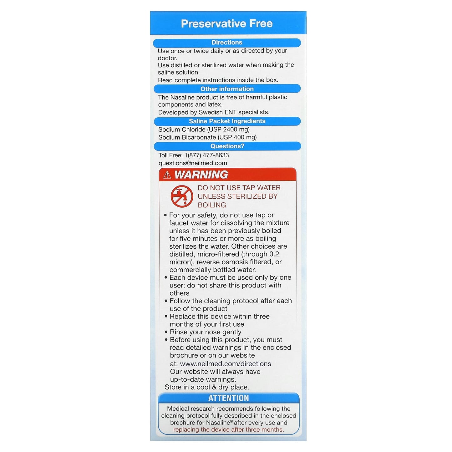 Squip, Nasaline Junior, Nasal Rinsing System, For Children Ages 4-12, 14 Piece Kit - Image 2