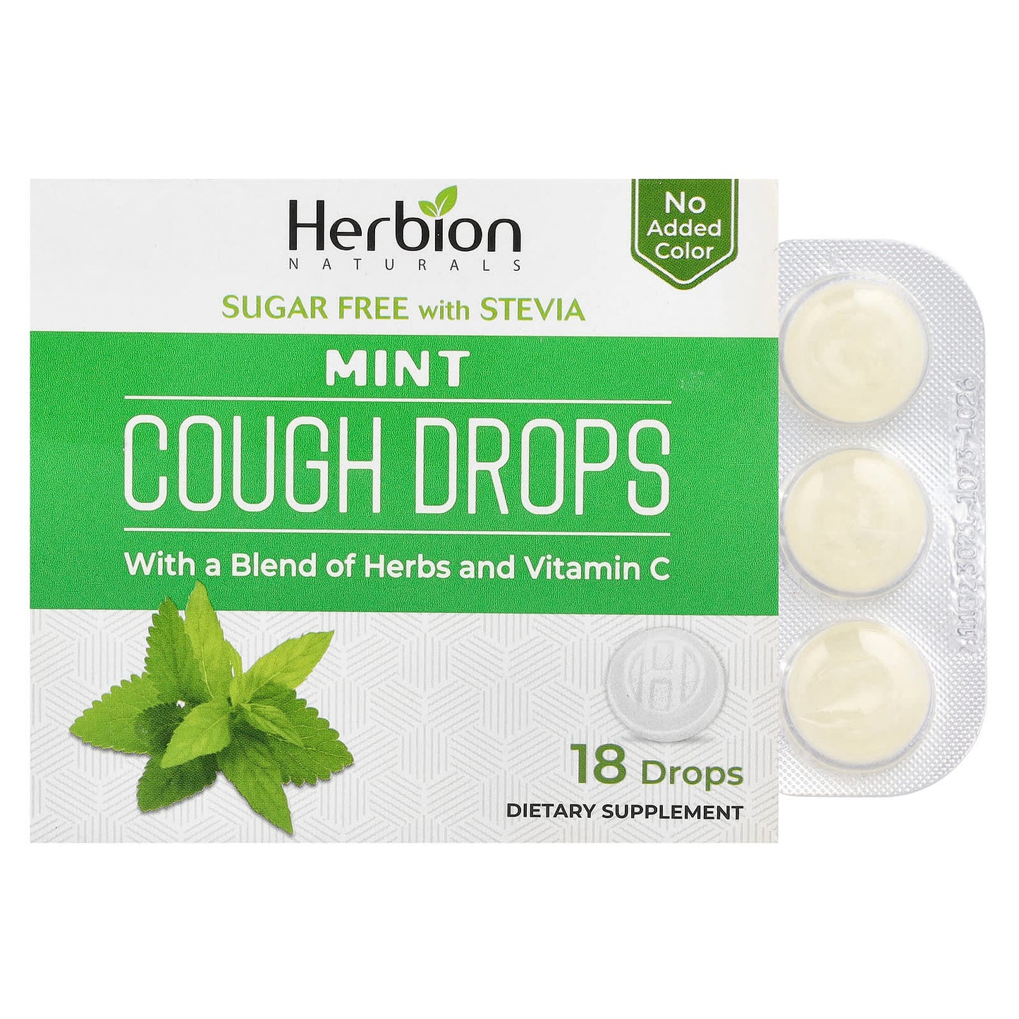 Sugar-Free Herbs for Soothing Coughs - Herbion Naturals - 18 Drops - Image 1