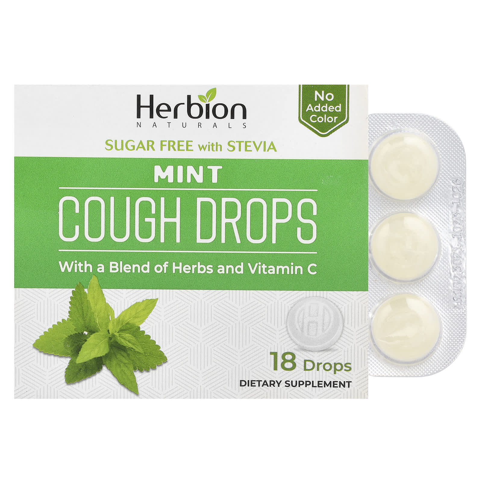 Sugar-Free Herbs for Soothing Coughs - Herbion Naturals - 18 Drops - Image 1