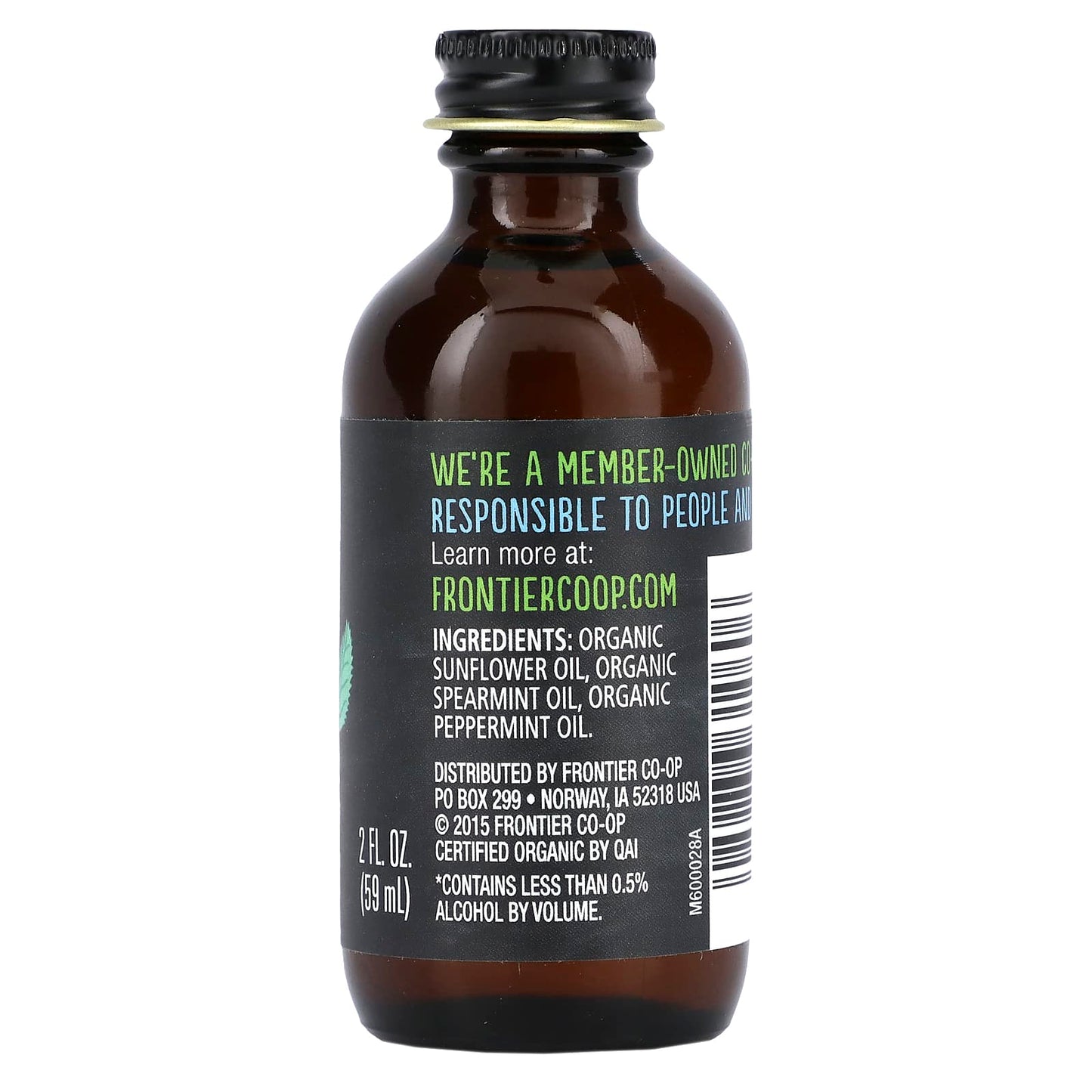 Frontier Co-op Organic Mint Flavor, Non-Alcoholic, 2 fl oz (59 ml) - Image 2