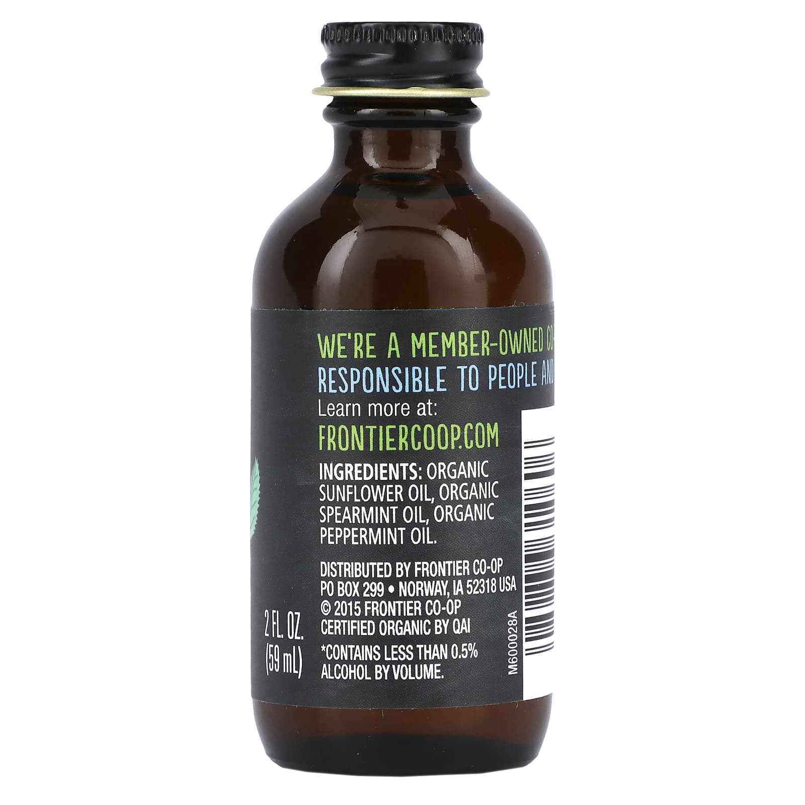 Frontier Co-op Organic Mint Flavor, Non-Alcoholic, 2 fl oz (59 ml) - Image 2