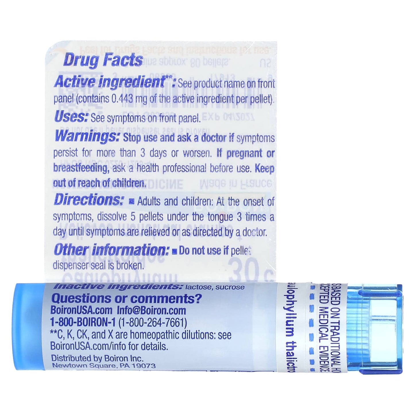 Boiron Caulophyllum Thalictroides Cramp Relief Homeopathic Medicine - Image 2