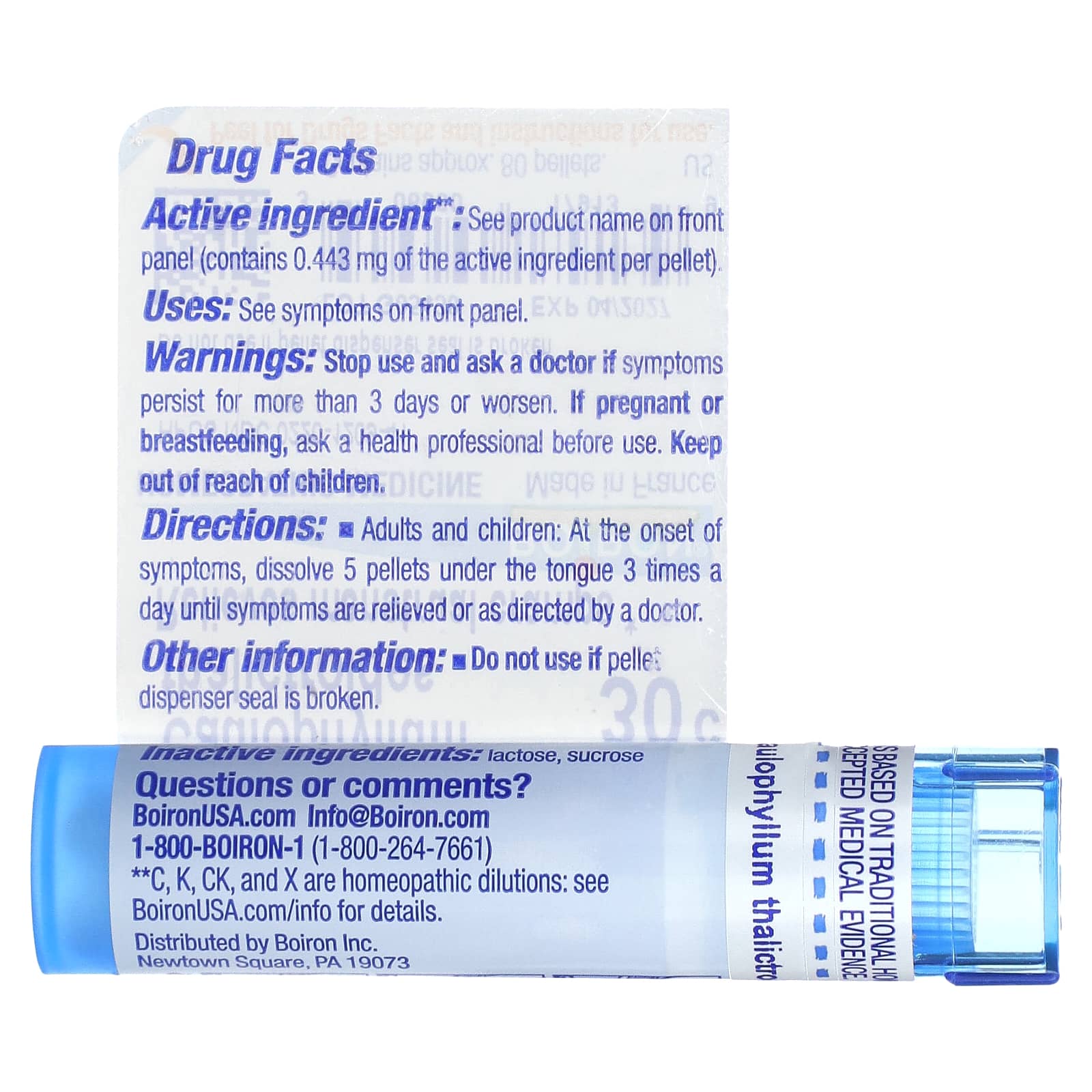 Boiron Caulophyllum Thalictroides Cramp Relief Homeopathic Medicine - Image 2