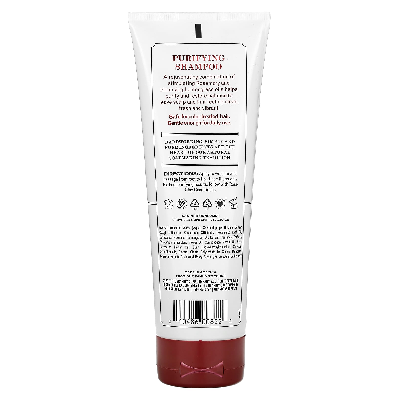 The Grandpa Soap Co., Rosemary Shampoo, Purify, 8 fl oz (237 ml) - Image 2