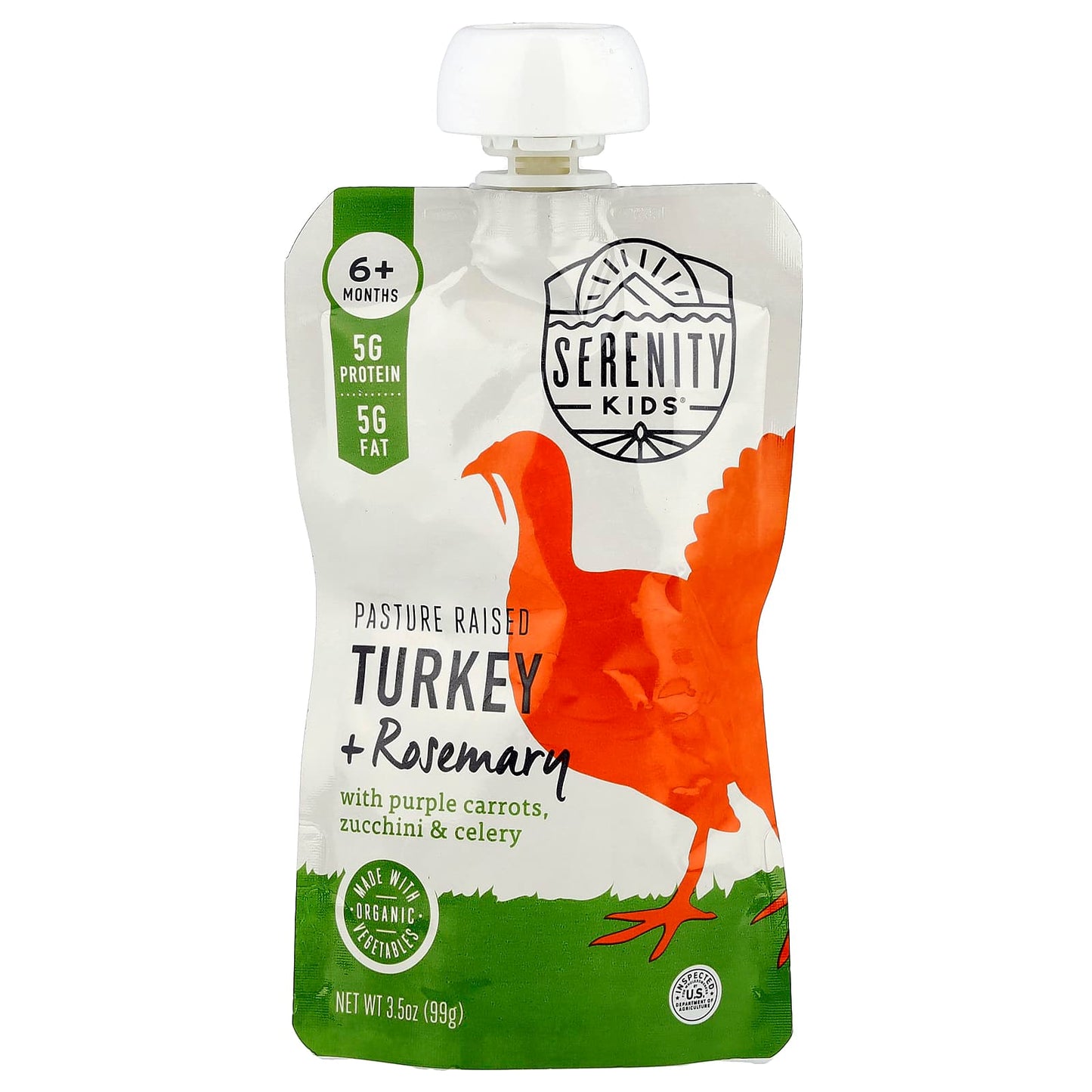 Serenity Kids, Turkey + Rosemary, 6+ Months, 3.5 oz (99 g) - Image 1