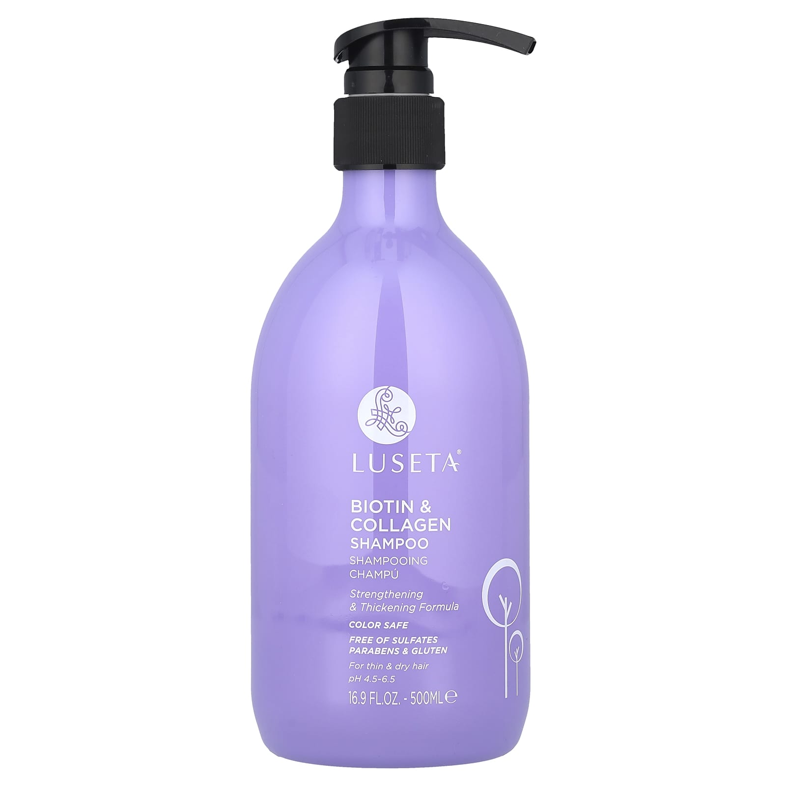Luseta Beauty, Biotin & Collagen Shampoo, For Thin & Dry Hair, 16.9 fl oz (500 ml) - Image 1