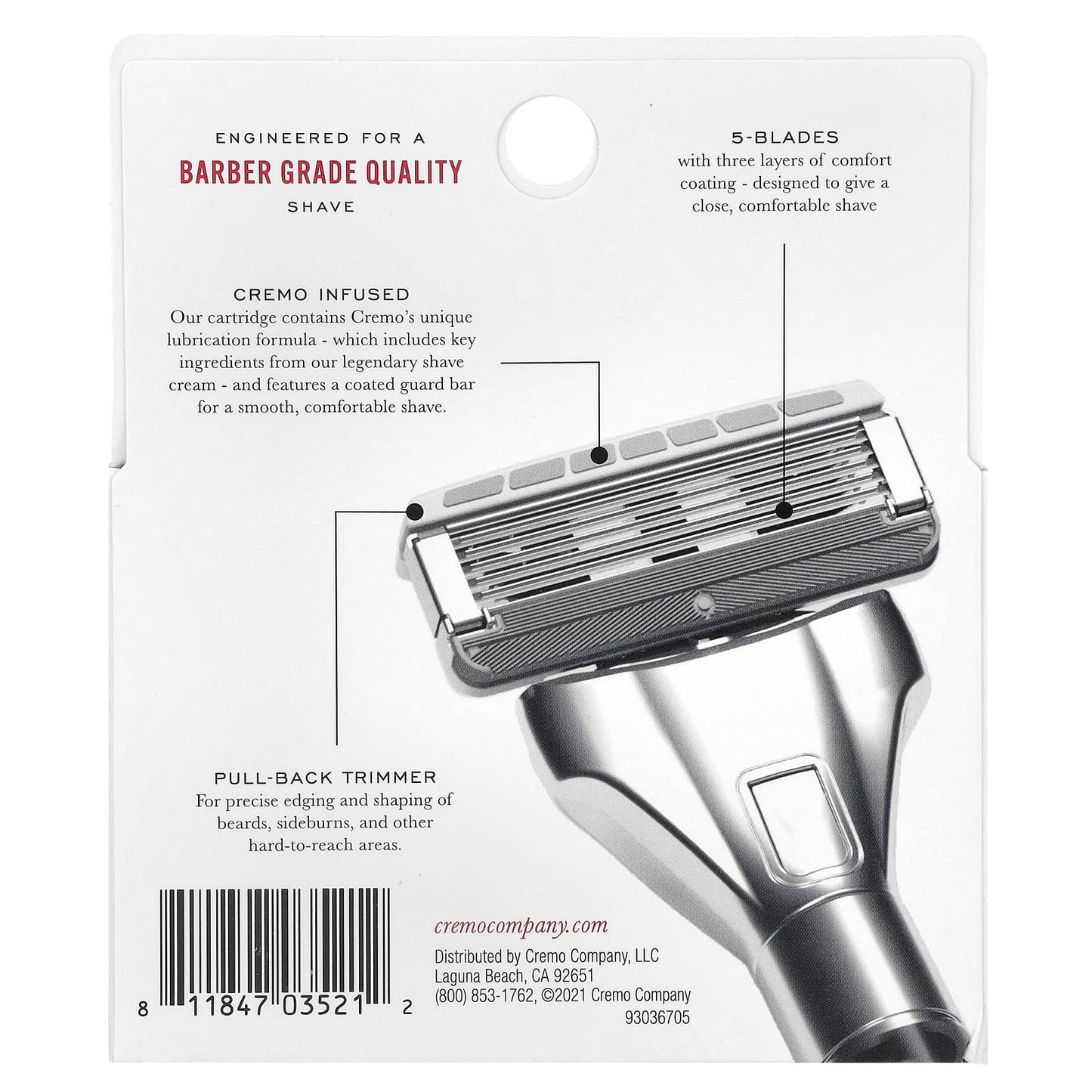 Cremo 4-Pack Razor Cartridges for Smooth Barber-Grade Shaves - Image 2