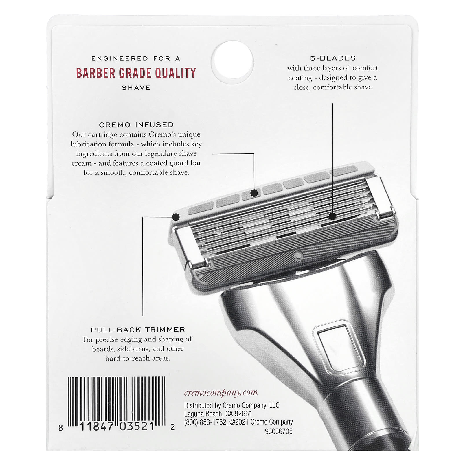 Cremo 4-Pack Razor Cartridges for Smooth Barber-Grade Shaves - Image 2
