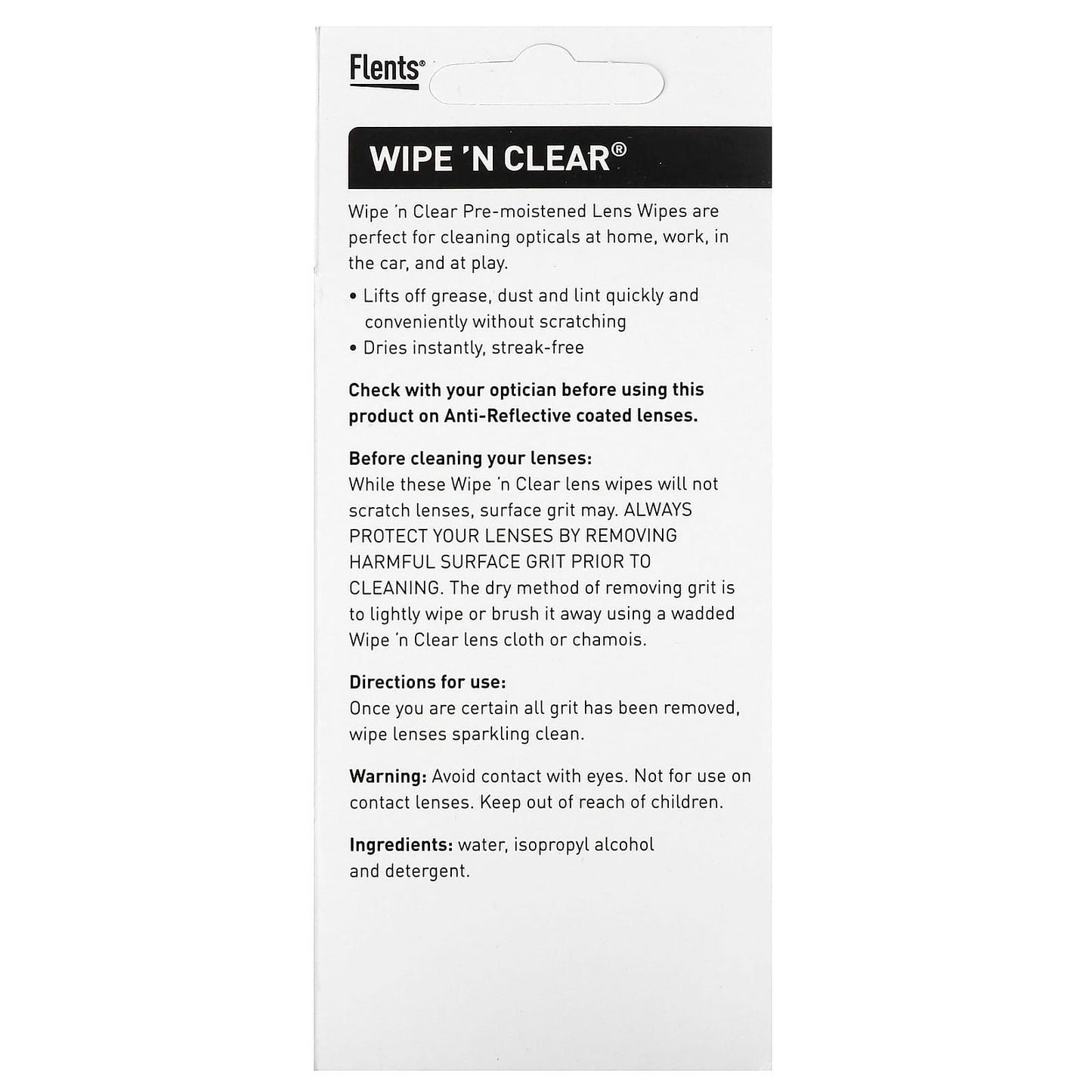 Flents Wipe 'N Clear Lens Wipes, 20ct - Easy, Streak-Free Cleaning - Image 2