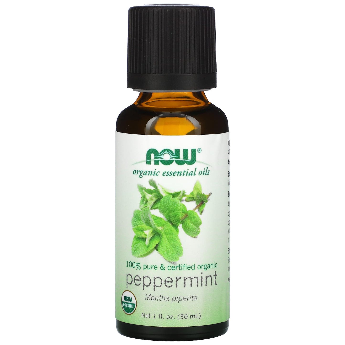 NOW Foods, Organic Essential Oils, Peppermint, 1 fl oz (30ml) - Image 1