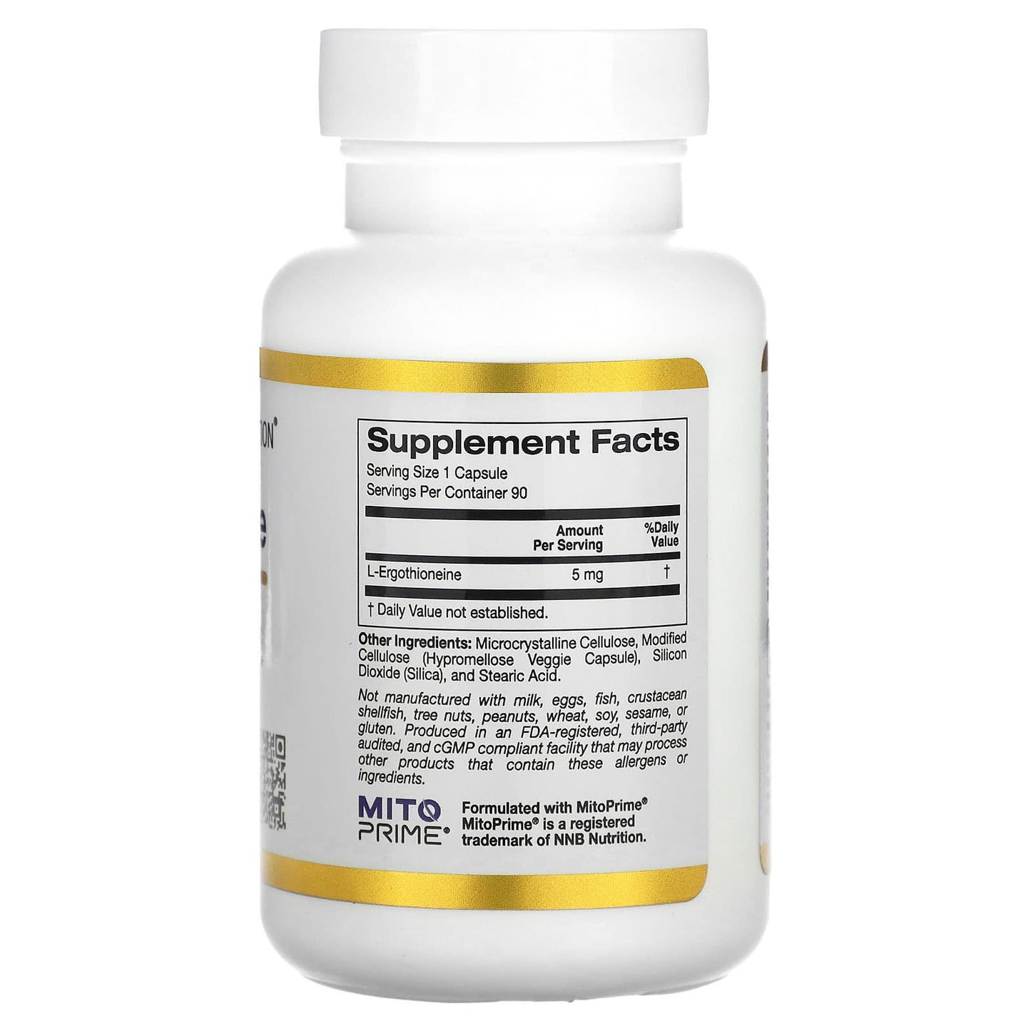Ergothioneine 5mg 90 Veggie Capsules - Potent Antioxidant for Cellular Energy - Image 2