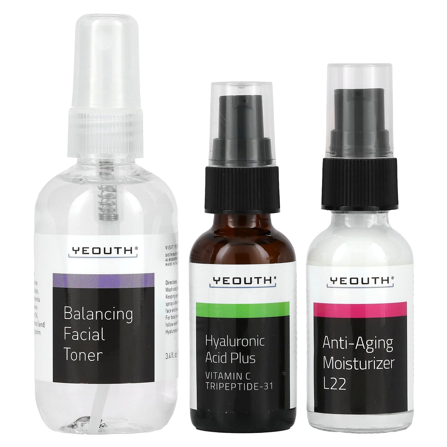 YEOUTH, Essential Anti-Aging Skin Care System, 3 Piece Set - Image 1
