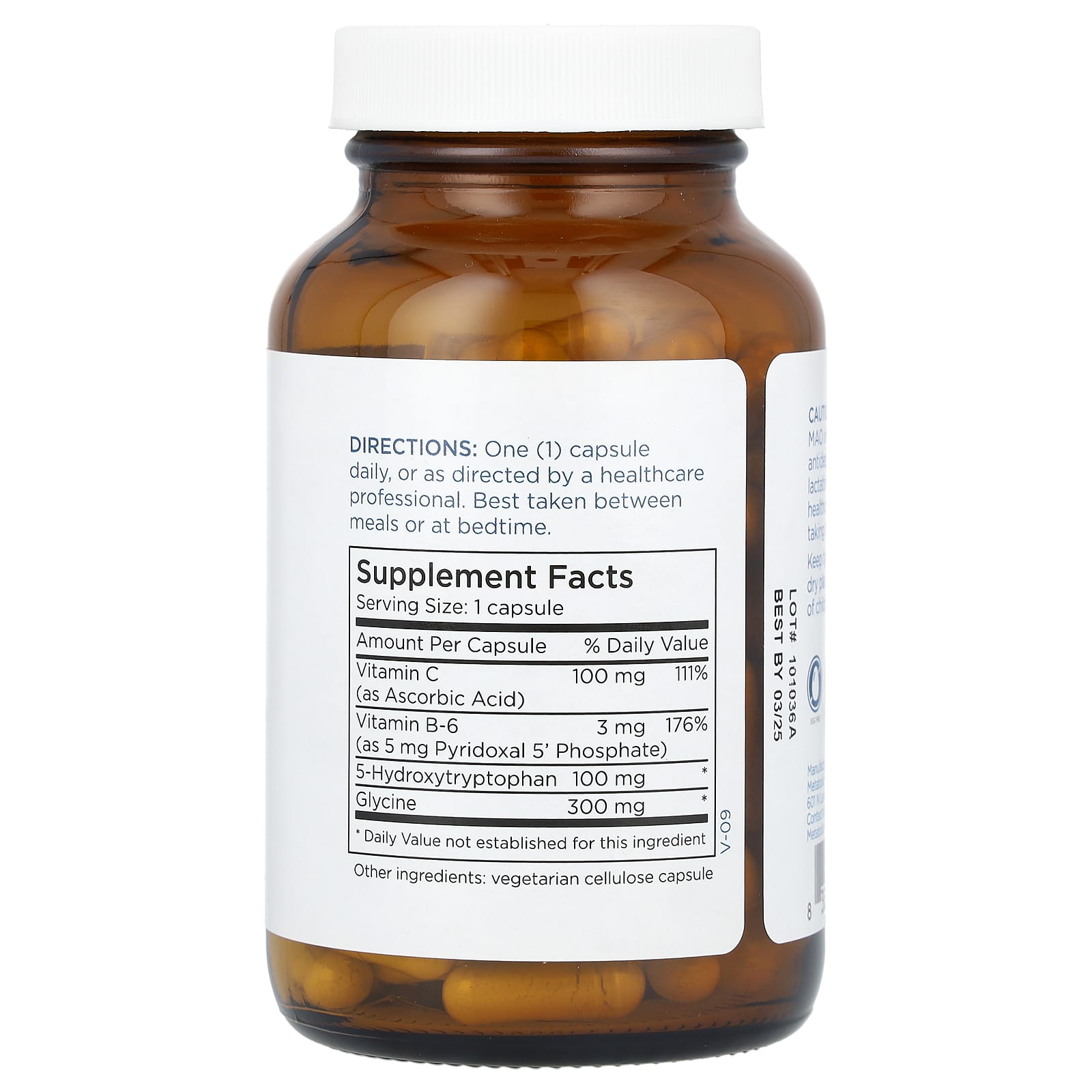 Metabolic Maintenance, 5-HTP, 100 mg, 120 Capsules - Image 2