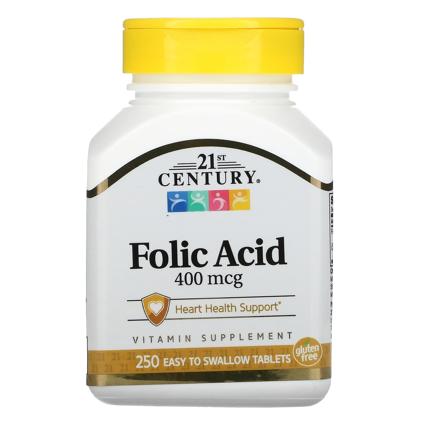 Folic Acid 400 mcg - Heart Health Support Vitamin Supplement by 21st Century - Image 1