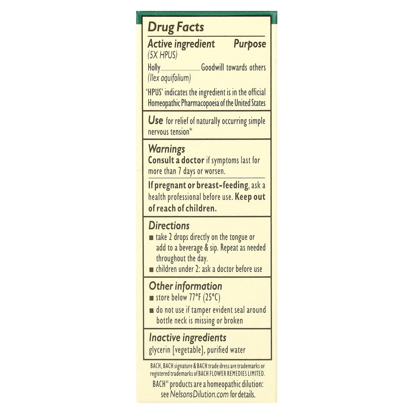 Bach Original Flower Remedies - Holly for Jealousy and Self-Doubt Relief - Image 2