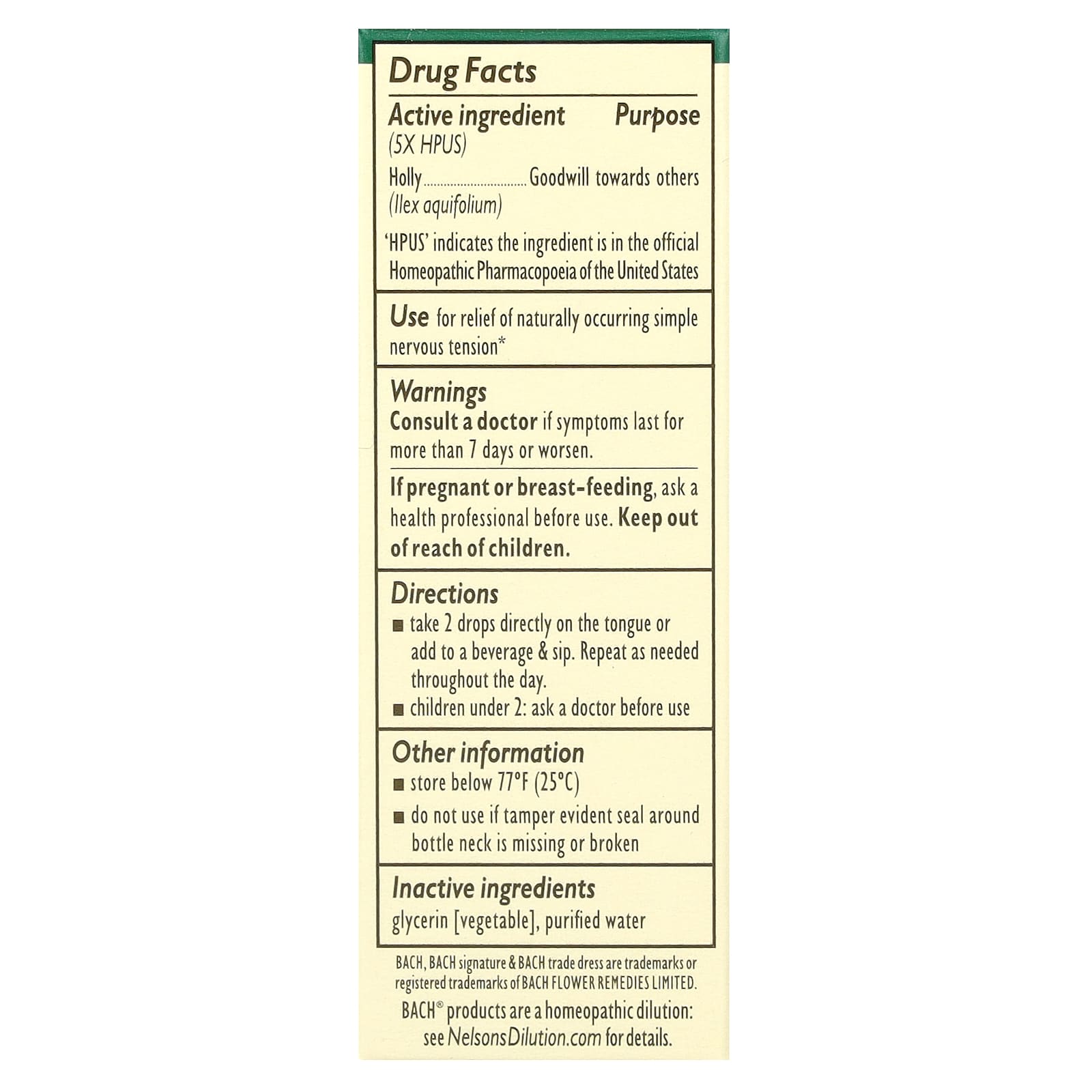 Bach Original Flower Remedies - Holly for Jealousy and Self-Doubt Relief - Image 2