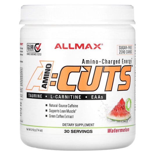ALLMAX ACUTS Amino-Charged Energy Drink Mix, Watermelon, 7.4 oz (210 g) - Image 1
