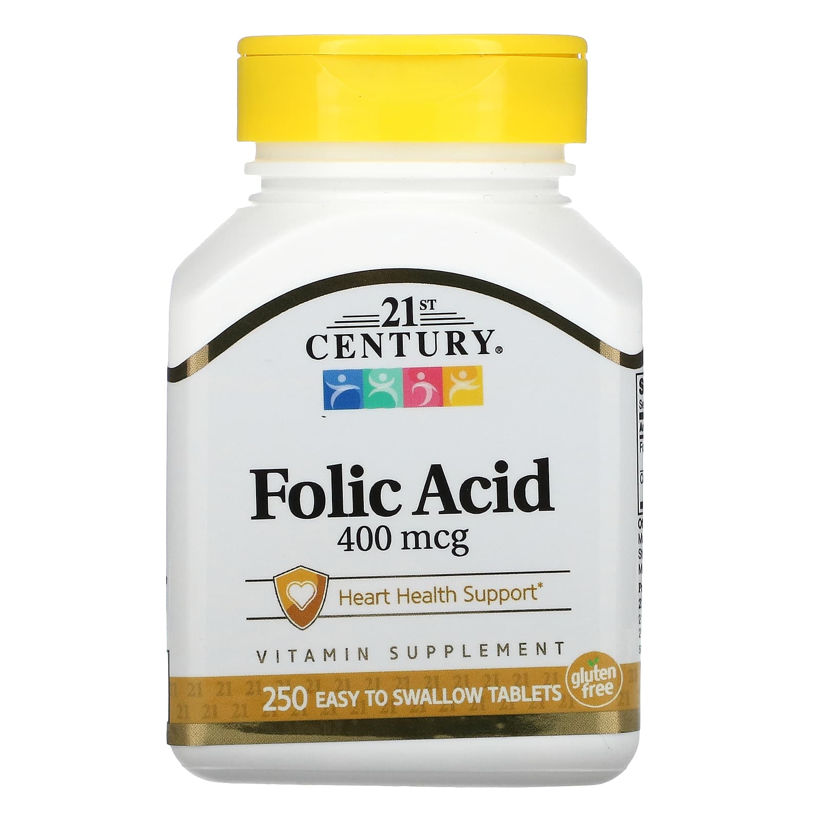 Folic Acid 400 mcg - Heart Health Support Vitamin Supplement by 21st Century - Image 1
