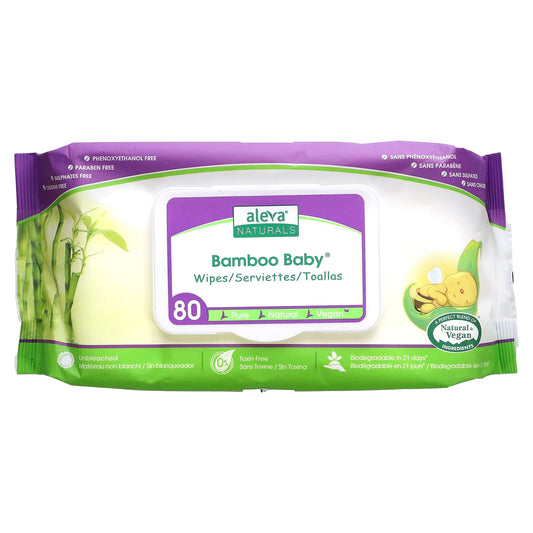 Bamboo Baby Wipes by Aleva Naturals - Gentle, Natural & Vegan - Image 1